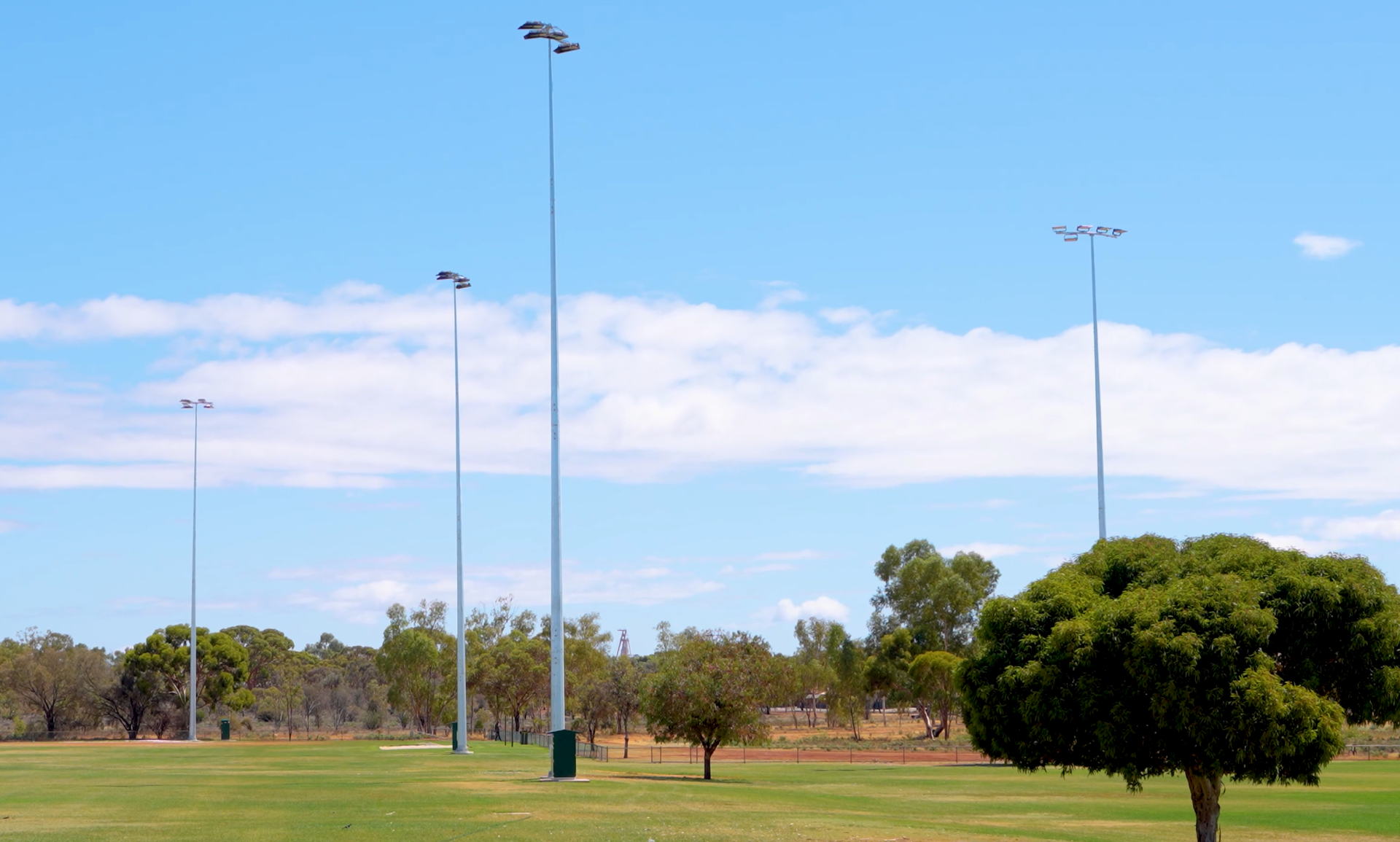 LED Lighting Poles at Oasis Playing Field