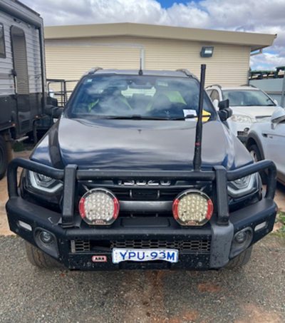 Impounded Vehicle: BLACK ISUZU Registration: YPU93M