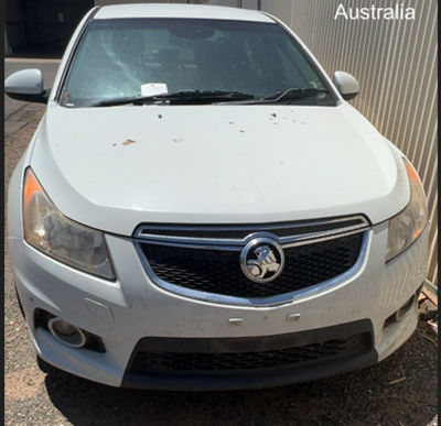 Impounded Vehicle: WHITE HOLDEN Registration: N/A